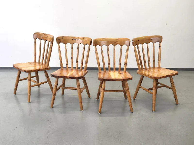 SPROSSENSTUHL KIEFER massiv Stuhl Vintage Skandi Mid Century 70s