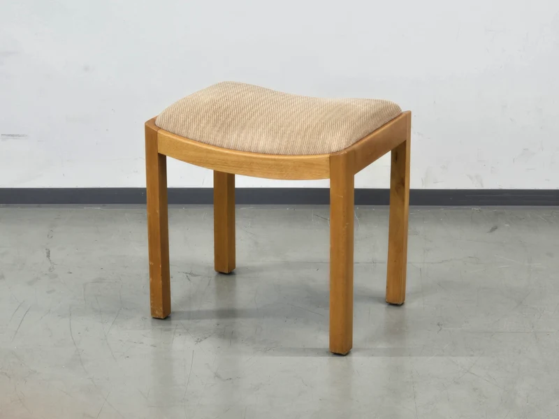 HOCKER VINTAGE Mid Century Stuhl Holz Polster Rest 60s 70s