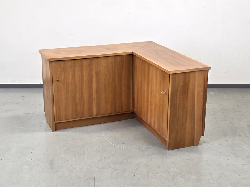 MID CENTURY Eckschrank Nussbaum Sideboard Vintage Credenza Anrichte 60s