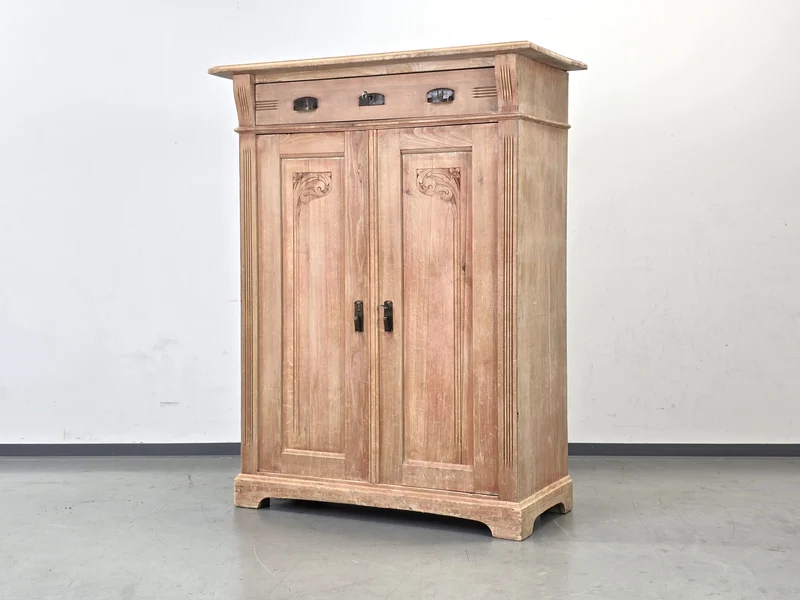 JUGENDSTIL VERTIKO Schrank Weichholz Antik Kommode Halbschrank Anrichte Vintage