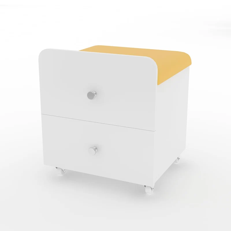 Garvee Vanity Hocker Mit Stauraum Gepolstert Quadratisch Gelb Für Schlafzimmer & Schminktisch