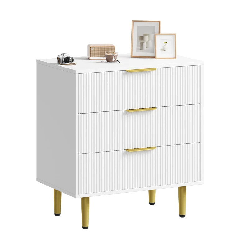 Garvee Kommode mit 6 Schubladen, modernes Rillendesign, für Schlafzimmer und Wohnzimmer, grün