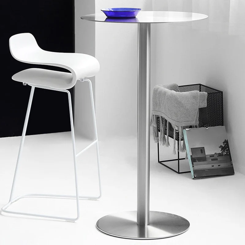 Industrial Style Pub Table Bar Height Metal Bar Table for Indoor