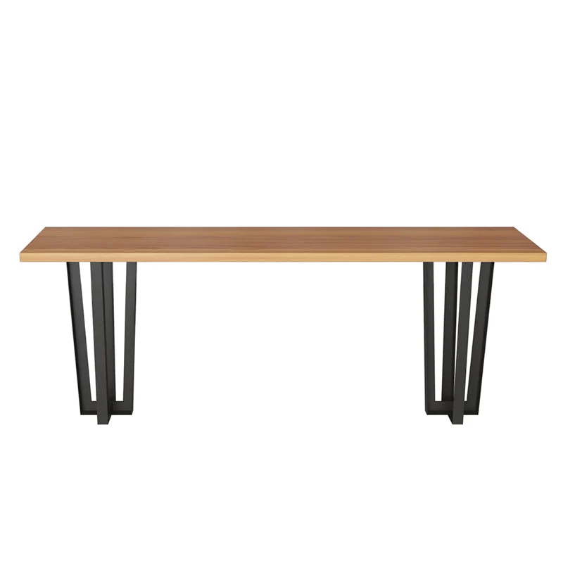 Industrial Style Bar Table Rectangle Solid Wood Bistro Bar Desk for Indoor