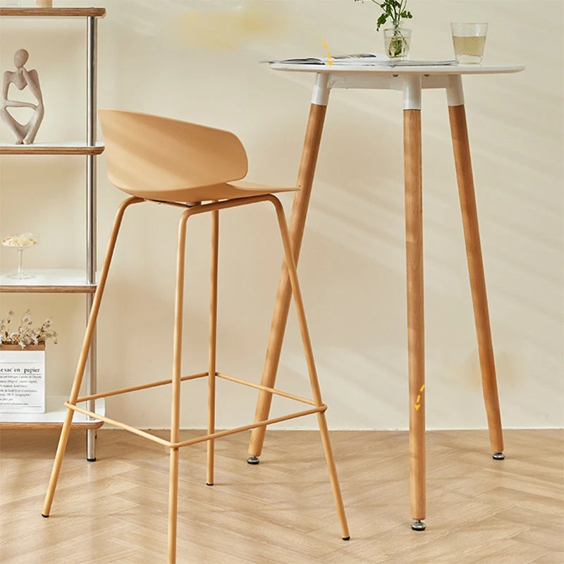 Modern Bistro Bar Table Fixed Bistro Bar Height Cocktail Table with Legs