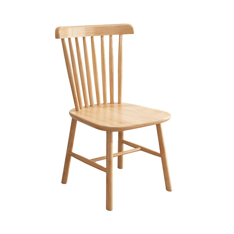 Solid Wood Dining Chair Industrial Style Windsor Back Side Chair