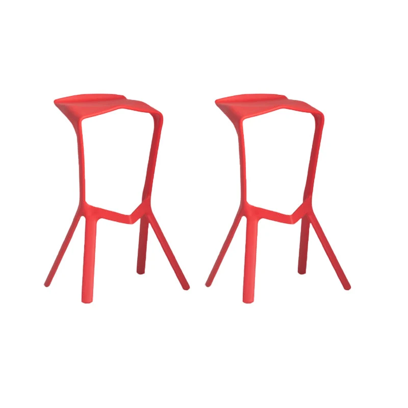 Industrial Plastic Bar Stool Indoor Stackable Bar Height Stool