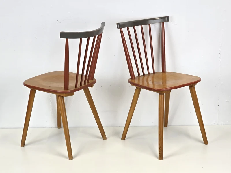 HILLER VINTAGE STÜHLE stuhl esstisch küche esszimmer holz 1960er