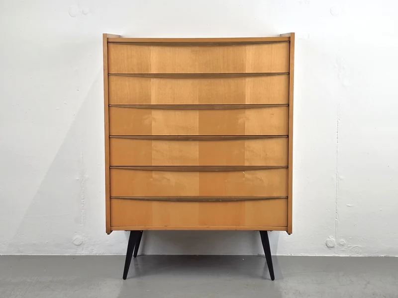MID CENTURY SCHUBLADEN KOMMODE kleider vintage 1960er wäscheschrank