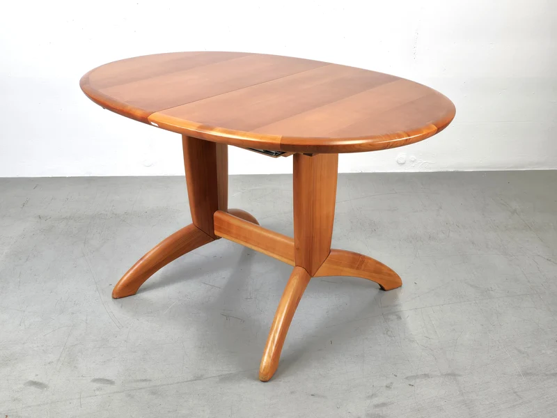 KIRSCHBAUM HOLZ ESSTISCH oval vintage kirsche esszimmer ausziehbar