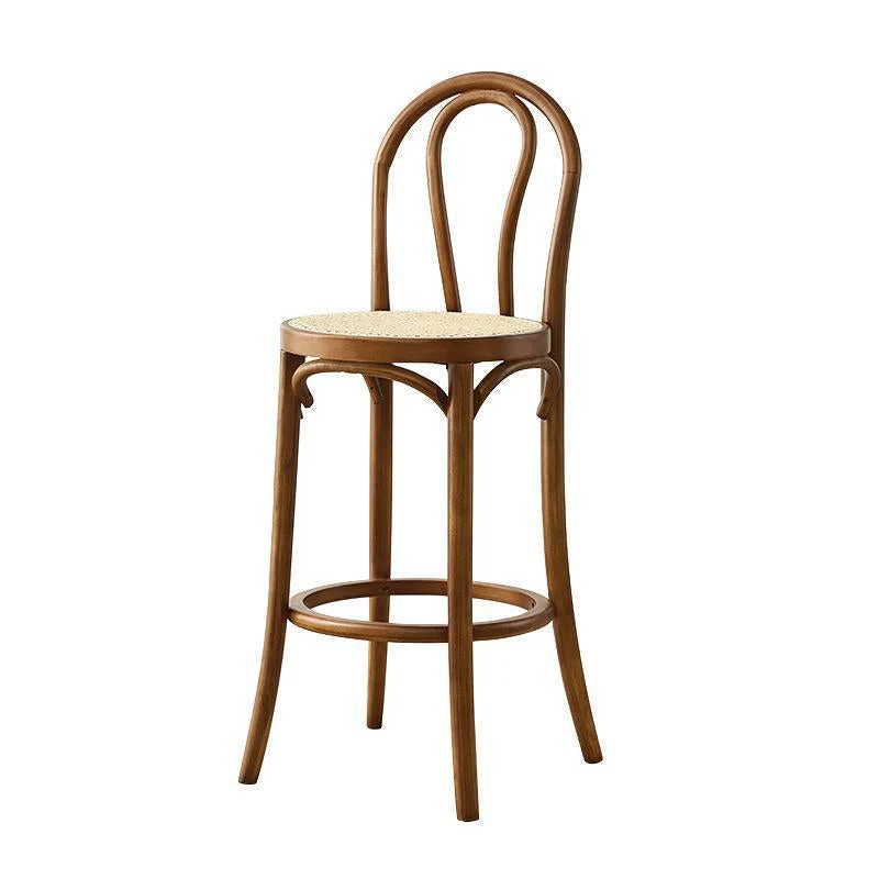 4 Legs Bar Stool Industrial Style Wooden Counter Height Stools