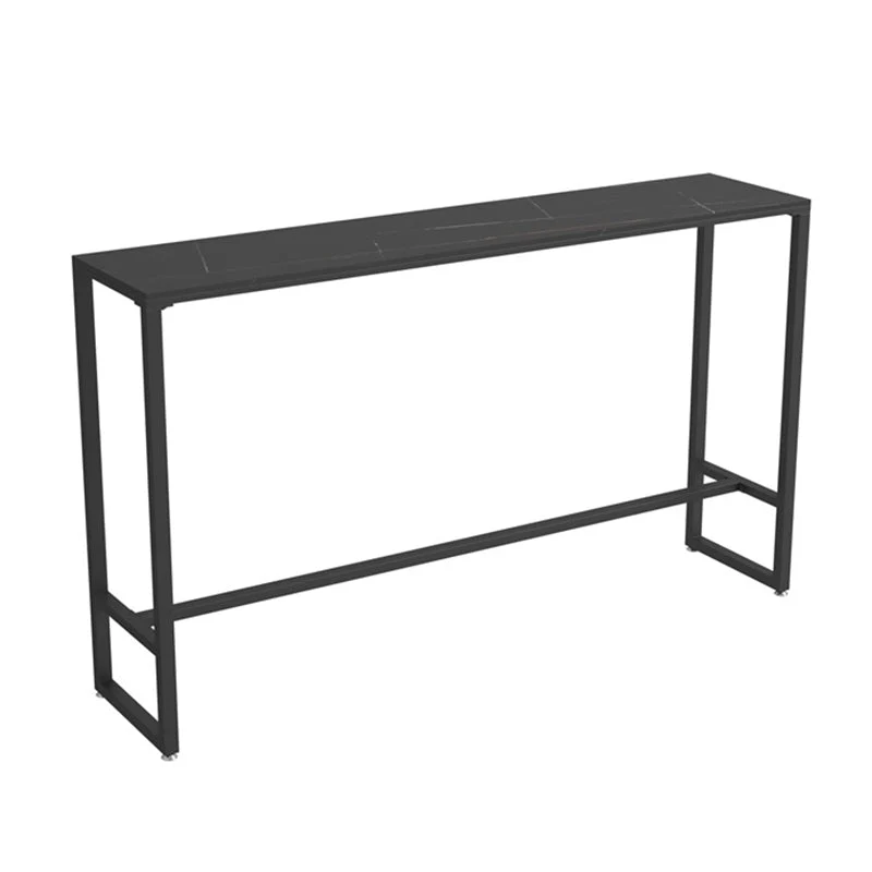 Industrial Sintered Stone Bar Table Rectangle Dining Table for Kitchen Living Room