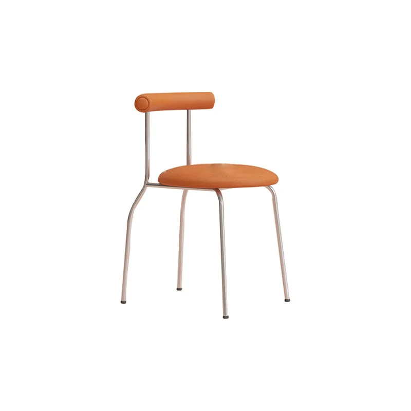 Modern Leather Side Chair Open Back Indoor Dining Chair for Home