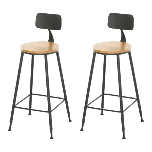 Modern Natural Pub Dining Set 1/2/4/5/7 Pieces Wood and Metal Bar Pub Table Set