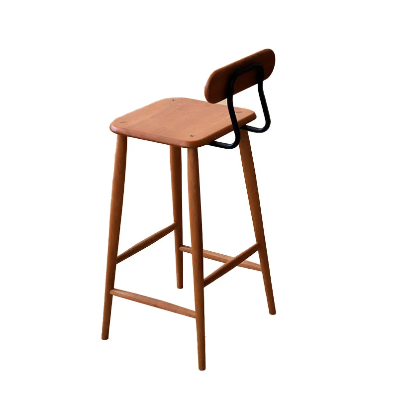 Matte Finish Solid Wood Counter Chairs Modern Indoor Counter Stools