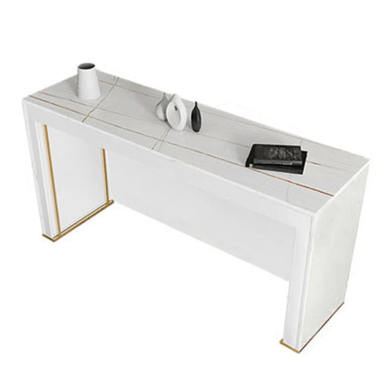 Modern Bistro Bar Table Rectangle Sintered Stone Bar Table for Living Room