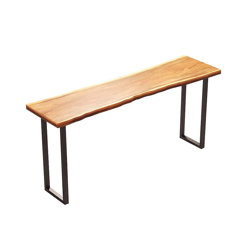 Metal Double Pedestal Bar Dining Table Industrial Rectangle Bar Height Table