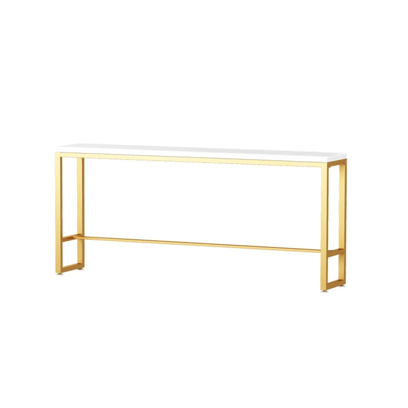 Pine Solid Wood Bar Height Table Glam Rectangle Indoor Bar Table