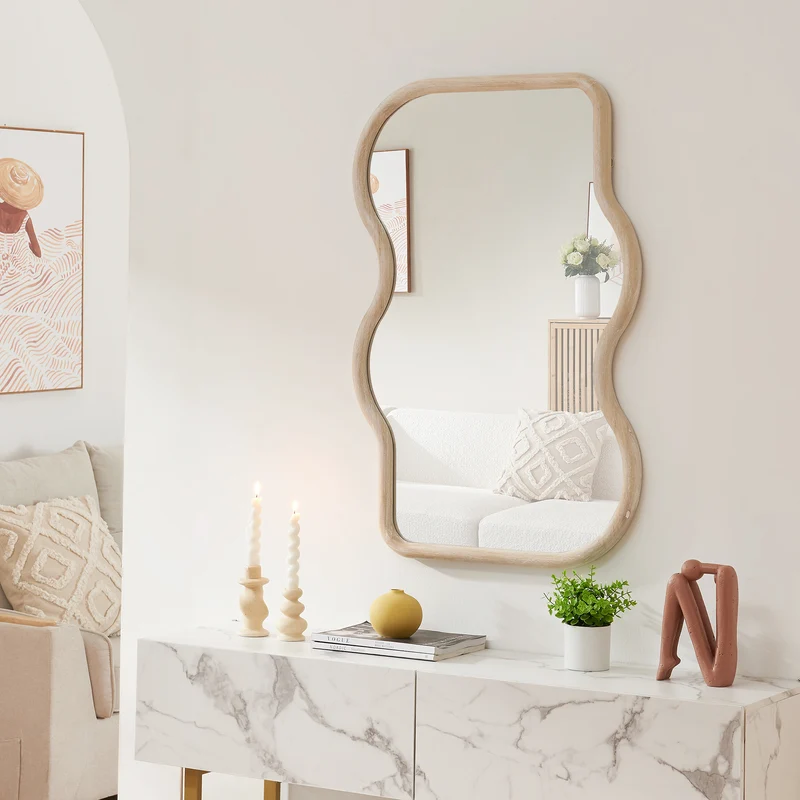 Wandspiegel Bellerirnu 90x60 cm Sonoma-Eichenoptik [en.casa]