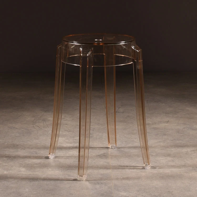 Modern Style Bar-stool Acrylic Round Counter Bar Stool for Kitchen Bar