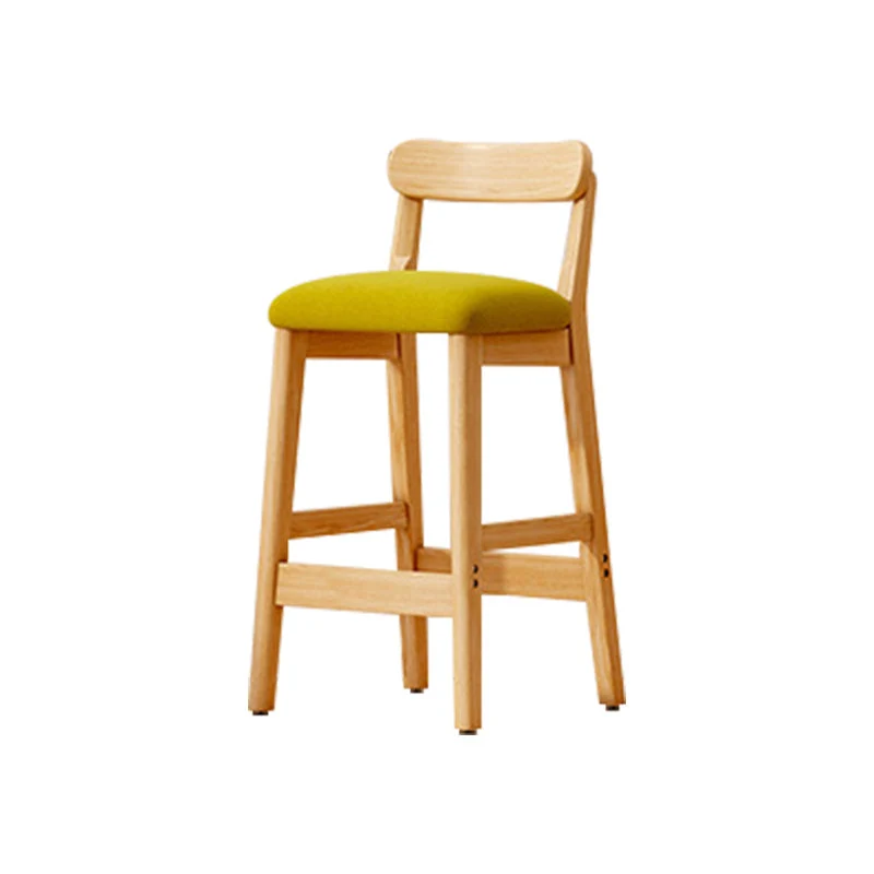 Industrial Wooden Counter Height Stool Armless Bar Stool with Cushion