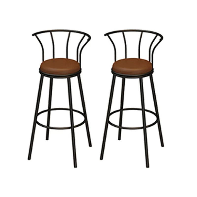 Brown Bar Stool and Table Set Industrial 1/2/4/7 Pieces Table and Stool Set
