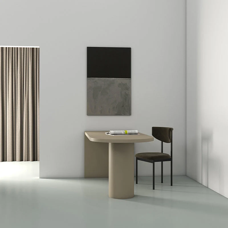 Wood Top and Wood Pedestal Dining Table Contemporary Bar Table for Island