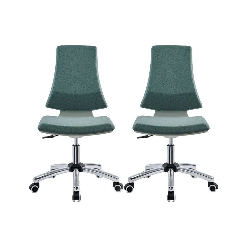 Modern Office Chair Adjustable Seat Height Armless Desk Chair with Wheels