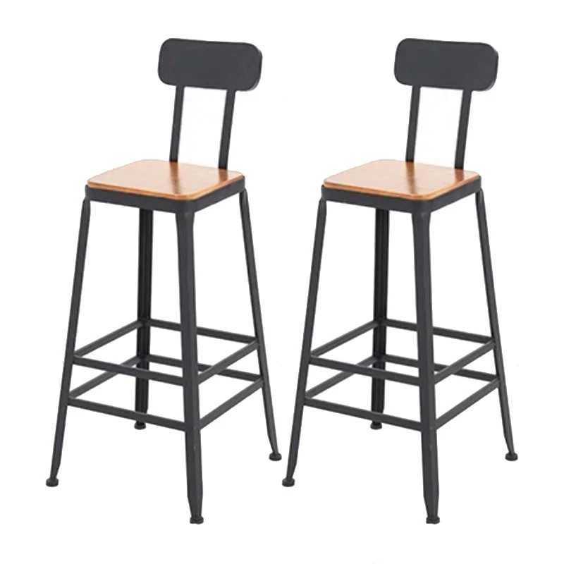 Modern Bar Table Set 1/2/5 Pieces Rectangle Bar Table and Stool with Metal Footrest