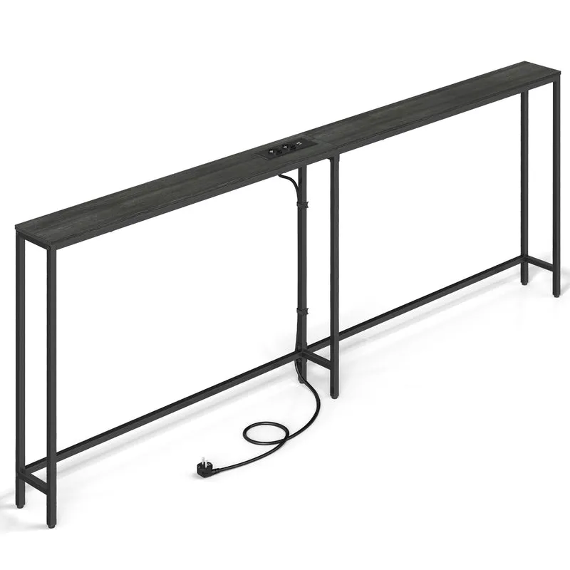 Schmale Ablage mit Ladestation für Flur und Wohnzimmer