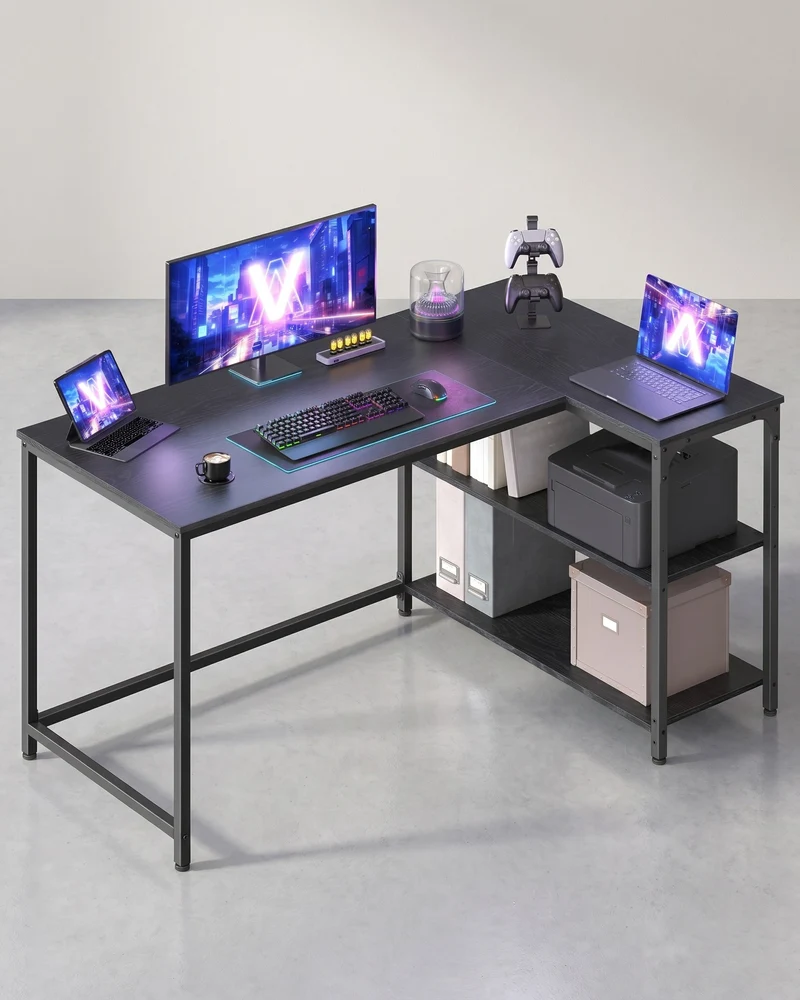 Eckschreibtisch In L-Form - Verstellbar - Für Homeoffice