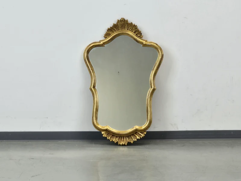 VINTAGE GOLD SPIEGEL Hollywood Regency Wandspiegel Deknudt Stil Mid Century 60s