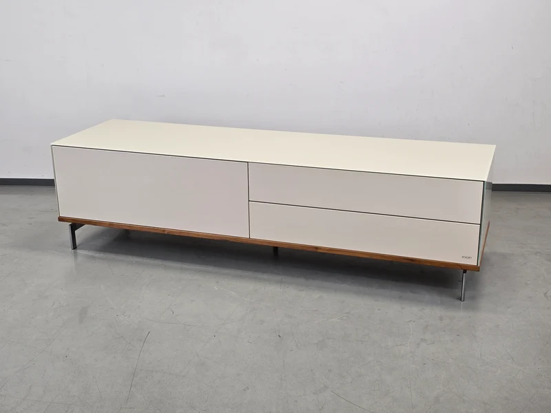JOOP! LOWBOARD TV Board Schrank Sideboard Glas Weiß Nussbaum Kommode