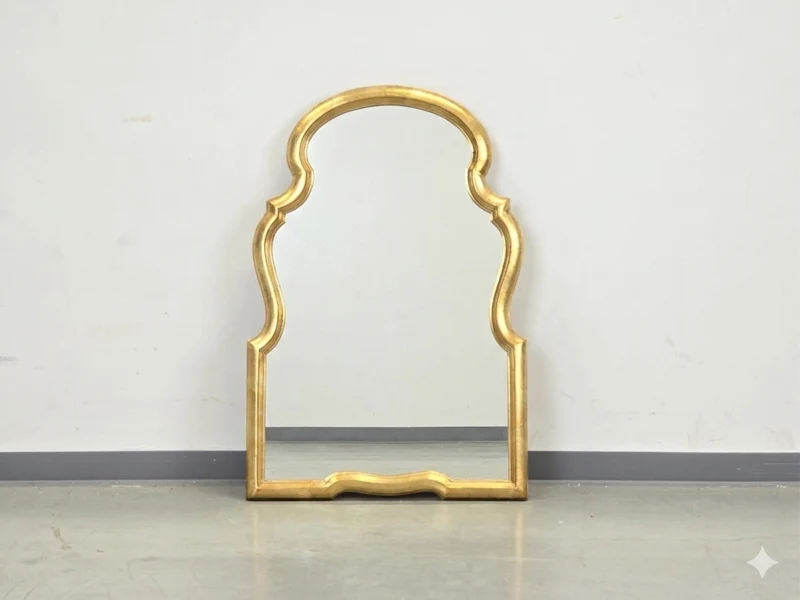 WANDSPIEGEL GOLD Barock Vintage Spiegel 60er Antik-Stil Hollywood Regency