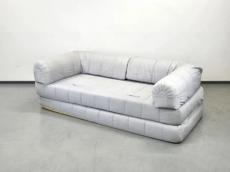 VINTAGE IKEA Schlafsofa Sofa Couch Sessel 90er Lycksele Grau Gesteppt Design Klassiker