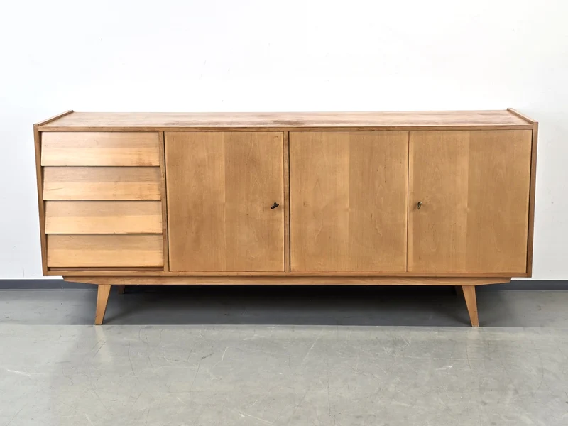 MID CENTURY Sideboard Birke 60er Vintage Kommode Skandinavisch Retro Design