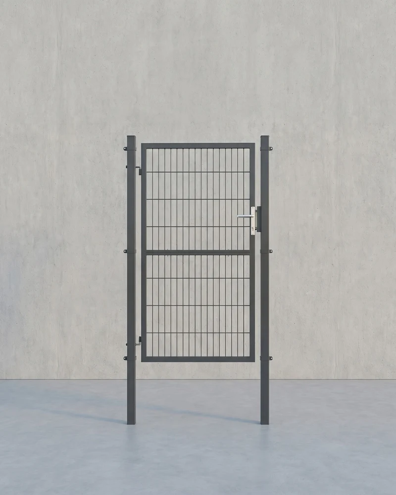 Abschließbares Gartentor 106x160 - Verzinkter Stahl - Mit Schlüsselschloss Und Aluminiumzylinder