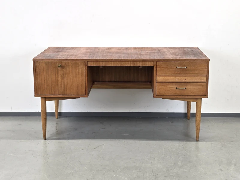 TEAK SCHREIBTISCH Vintage Mid Century Modern 60er Jahre Büro Tisch Dänisch Stil