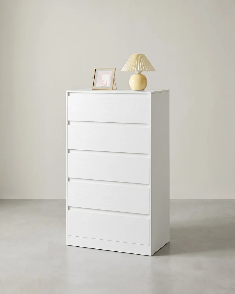 Sideboard - 5 Schubladen - 40 x 60 x 97 cm - Für Schlafzimmer Oder Flur