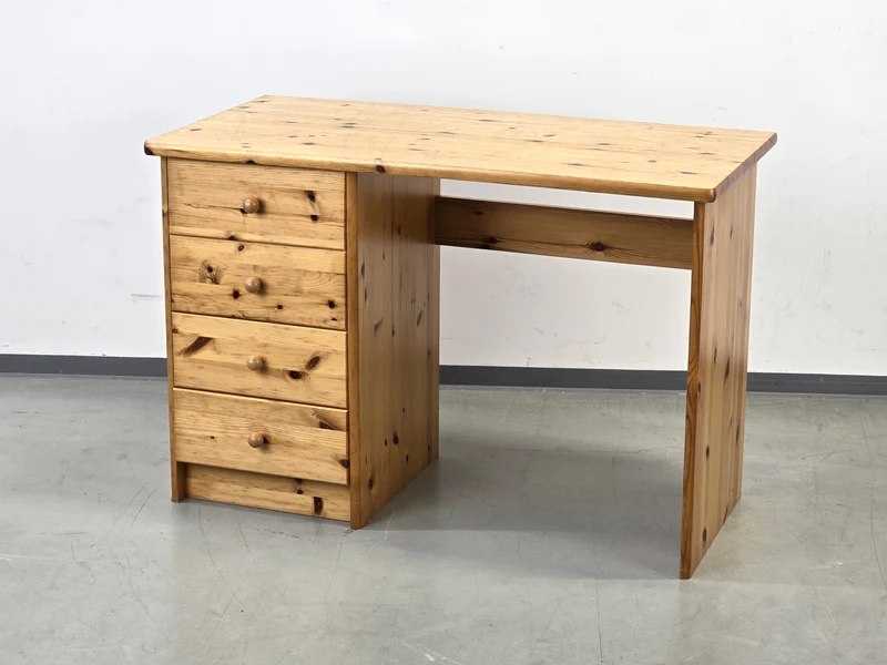 SCHREIBTISCH KIEFER Massivholz Sekretär Tisch Natur Skandi Büro Holz