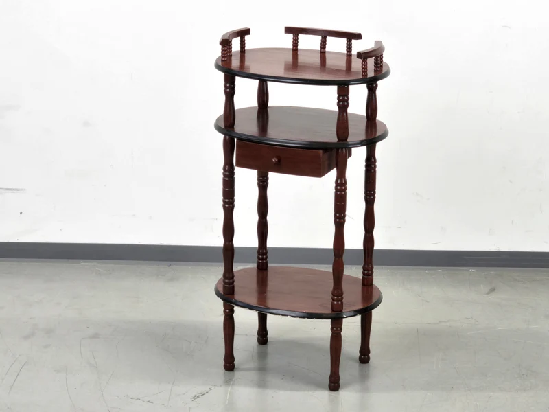 VINTAGE TELEFONTISCH Beistelltisch Blumenständer Mahagoni-Stil Ablage Schublade