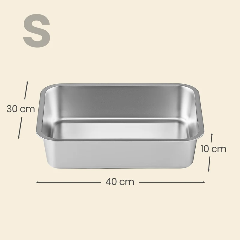 Offene Katzentoilette Aus Edelstahl - Edelstahl-Katzentoilette Mit Schaufel - Für Katzen