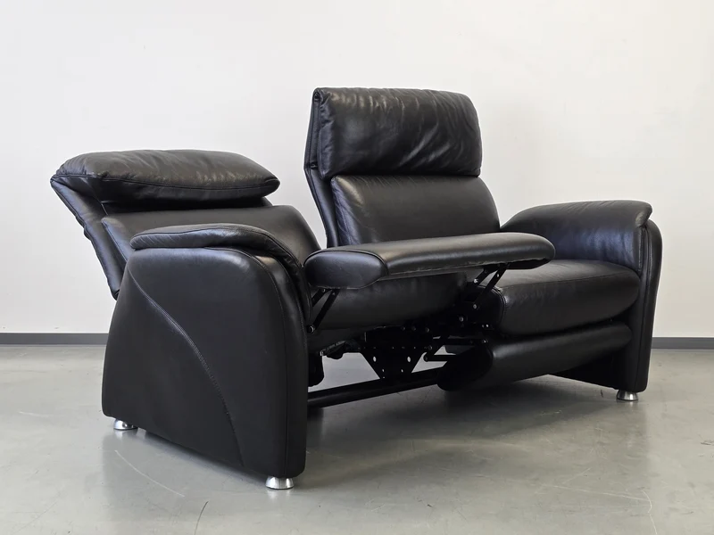 W.SCHILLIG LEDER Sofa Relaxfunktion Tv Sessel Leder-Couch schwarz verstellbar