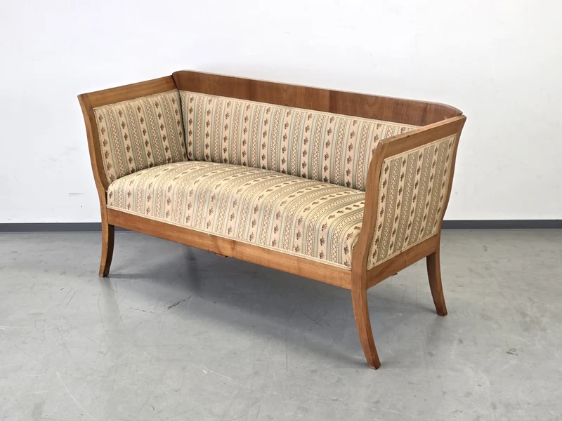 BIEDERMEIER SOFA Antik Couch Nussbaum Vintage Küchensofa Bank Klassisch Retro