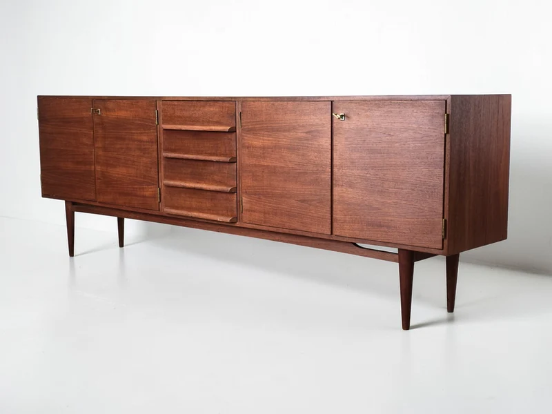TEAK SIDEBOARD Mid Century Vintage 60er Roland ABJ Highboard Skandinavisch Dänisch
