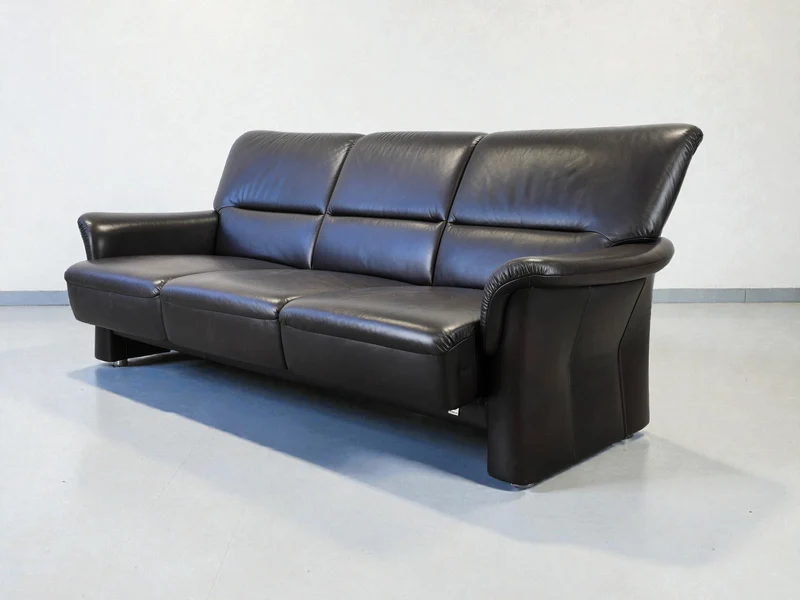 SEGMÜLLER SOFA Ledersofa 3-Sitzer Braun Leder Couch Schlaffcouch AW2