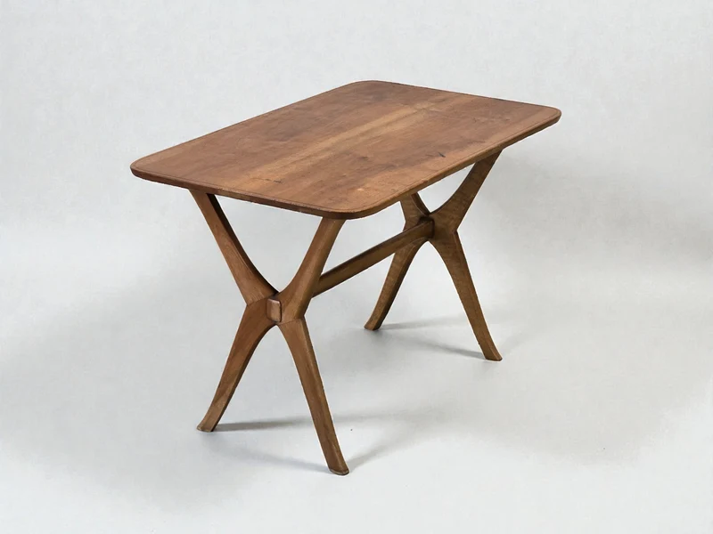 COUCHTISCH MID CENTURY Vintage 50er 60er Teak Nussbaum Scheren-Tisch Design