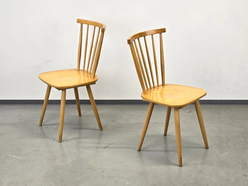 VINTAGE SPROSSENSTUHL Mid Century Stuhl 60er Jahre Tapiovaara Stil Buche