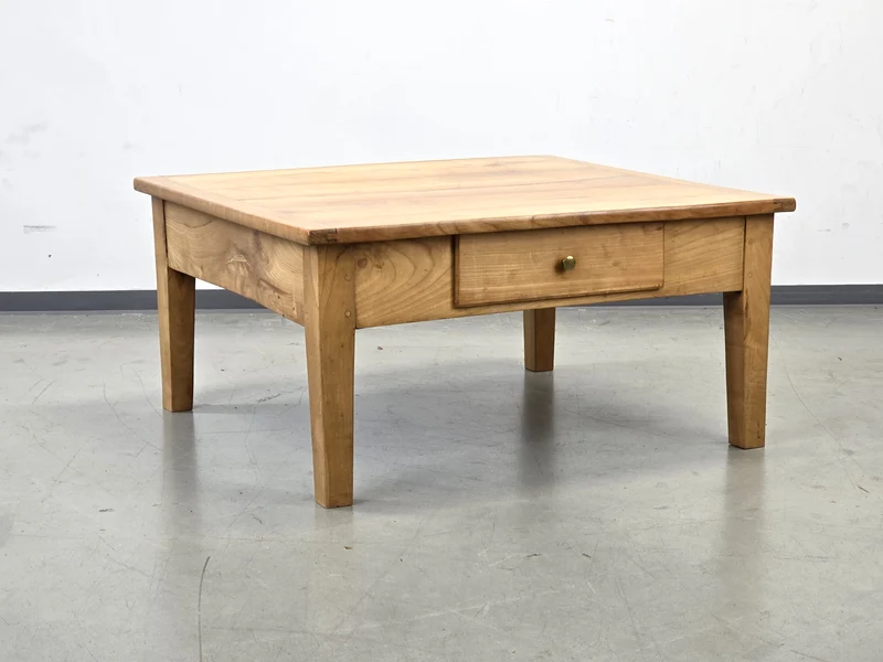 NUSSHOLZ COUCHTISCH Massiv 60er Jahre Mid Century Vintage Brutalist Design Tisch