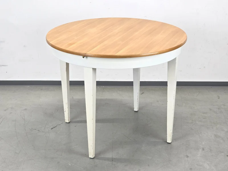 VINTAGE ESSTISCH RUND Ausziehbar Küche Tisch Küchentisch Holztisch Weiß Scandi